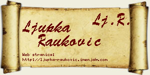 Ljupka Rauković vizit kartica